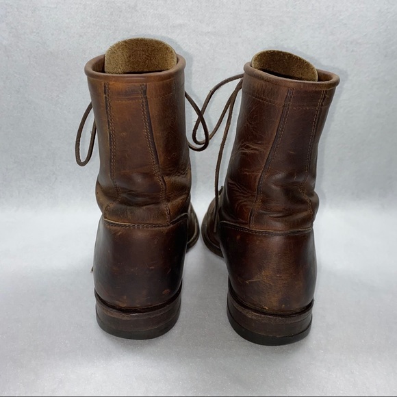 Justin Boots Brown Lace Up 4833 7B - Picture 4 of 11